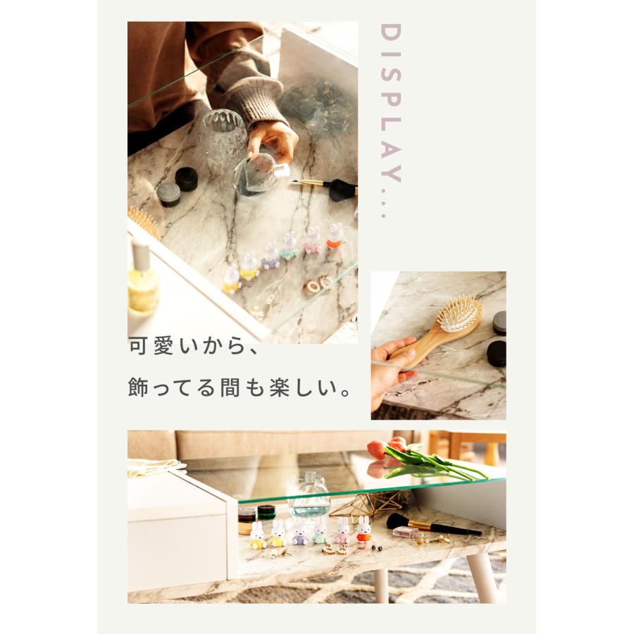 東谷 デスク おしゃれ 机 テーブル ドレッサー 化粧台 メイク 収納付き