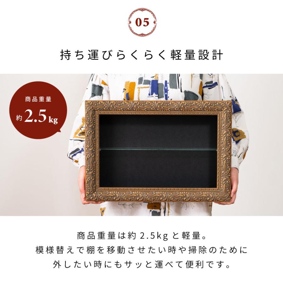 東谷 額縁 幅45cm ディスプレイ コレクションケース ラック 壁掛け