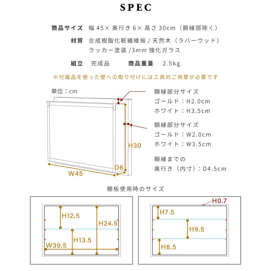 東谷 額縁 幅45cm ディスプレイ コレクションケース ラック 壁掛け