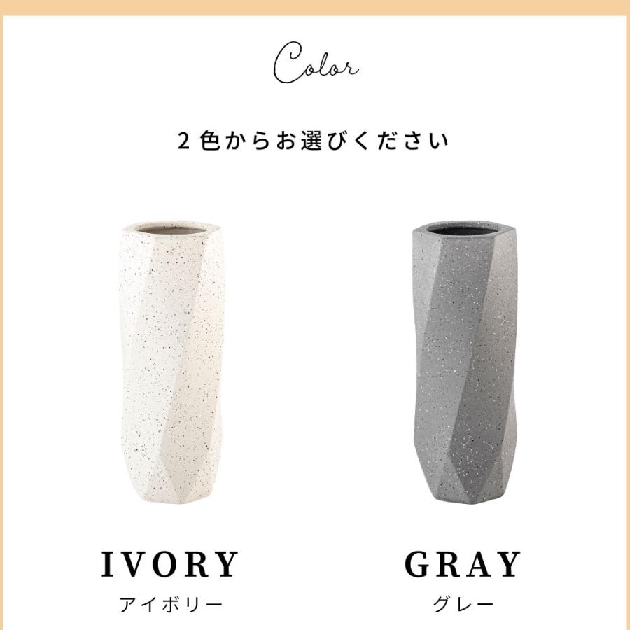 傘立て スリム おしゃれ 陶器 北欧 屋外 コンパクト 白 グレー  シンプル 玄関 省スペース アンブレラスタンド 石調 細長 深め 深い 4本 少数 小さめ 錆びない | 東谷 | 09