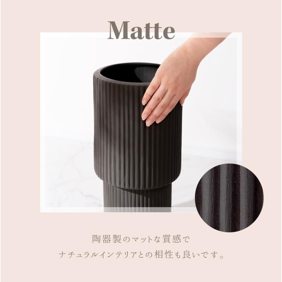 傘立て スリム 陶器 丸 円形 おしゃれ ストライプ 柄 模様 ナチュラル フラワーベース コンパクト かわいい 傘入れ 玄関 アンブレララック シンプル モダン 北欧 | 東谷 | 07