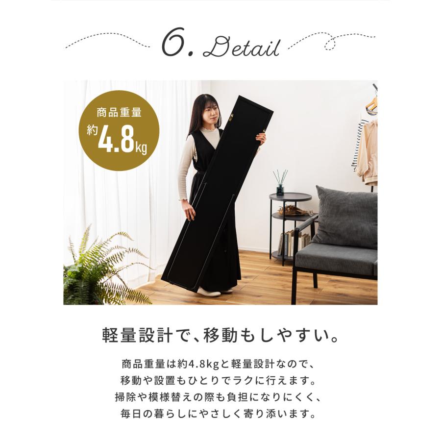 東谷 姿見 全身鏡 壁掛け おしゃれ 黒フレーム 151 スリム 木製 ミラー