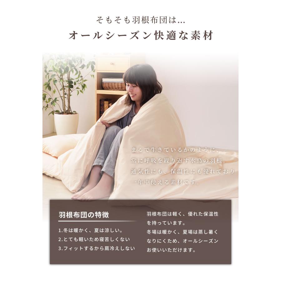 布団セット シングル 7点 羽根布団 羽根布団セット 掛け布団 敷き布団 枕 まくら マクラ カバー すぐに使える 収納ケース ベージュ ブラウン ネイビー 来客用 | 東谷 | 12