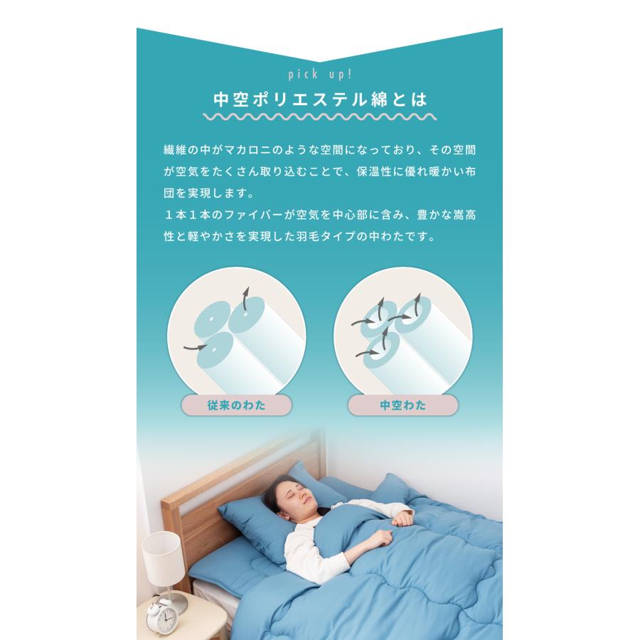 布団セット シングル 7点 布団 ふとん カバー付き カバーリング 洗濯 ピーチスキン 防ダニ 抗菌 防臭 掛け布団 敷き布団 枕 まくら 寝具 来客用 シンプル 無地 | 東谷 | 19