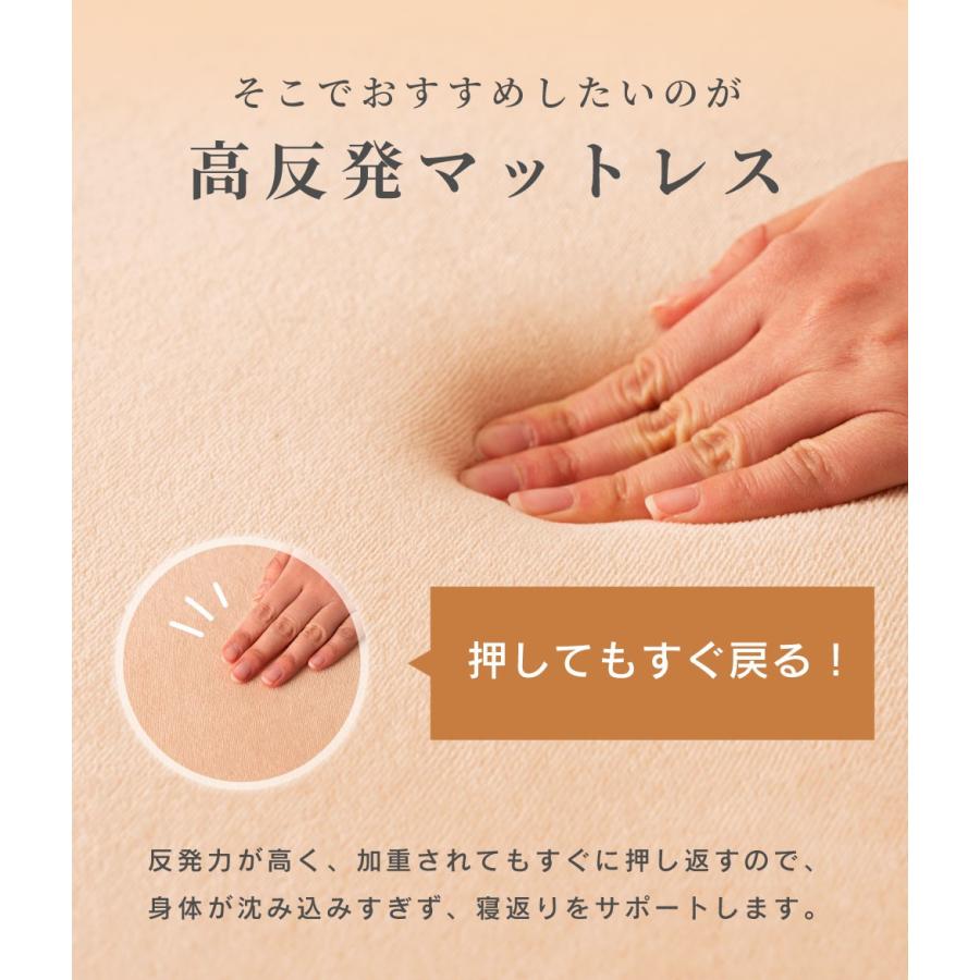 マットレス 3つ折り シングル 高反発 ウレタン 厚み10cm メッシュ素材 リバーシブル 硬め 洗えるカバー 清潔 シンプル 快適 折りたたみ 折り畳み 来客用 | 東谷 | 08