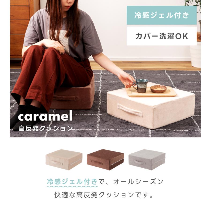 クッション 冷感ジェル付き スクエアクッション 高反発 シンプル 40×40 カバー 取り外し 洗える 正方形 硬め 座布団 四角 角型 母の日 ギフト プレゼント | 東谷 | 04