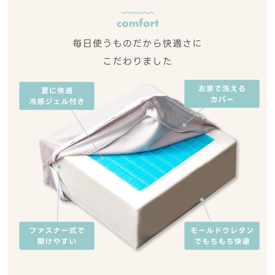クッション 冷感ジェル付き スクエアクッション 高反発 シンプル 40×40 カバー 取り外し 洗える 正方形 硬め 座布団 四角 角型 母の日 ギフト プレゼント | 東谷 | 08