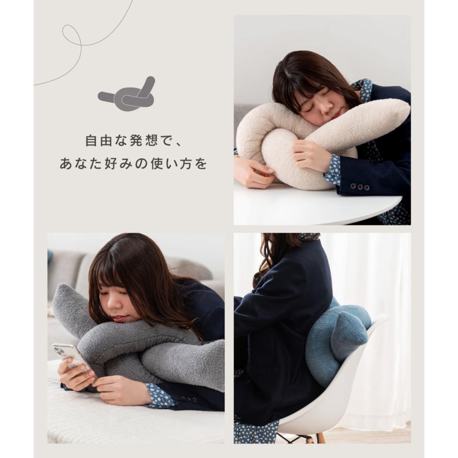 クッション かわいい 韓国 北欧 幅60cm もちもち 柔らかい リビング 寝室 シンプル 背あて 腰あて まくら 枕 お昼寝 足枕 足まくら 足置き ロープ風 無地 | 東谷 | 10