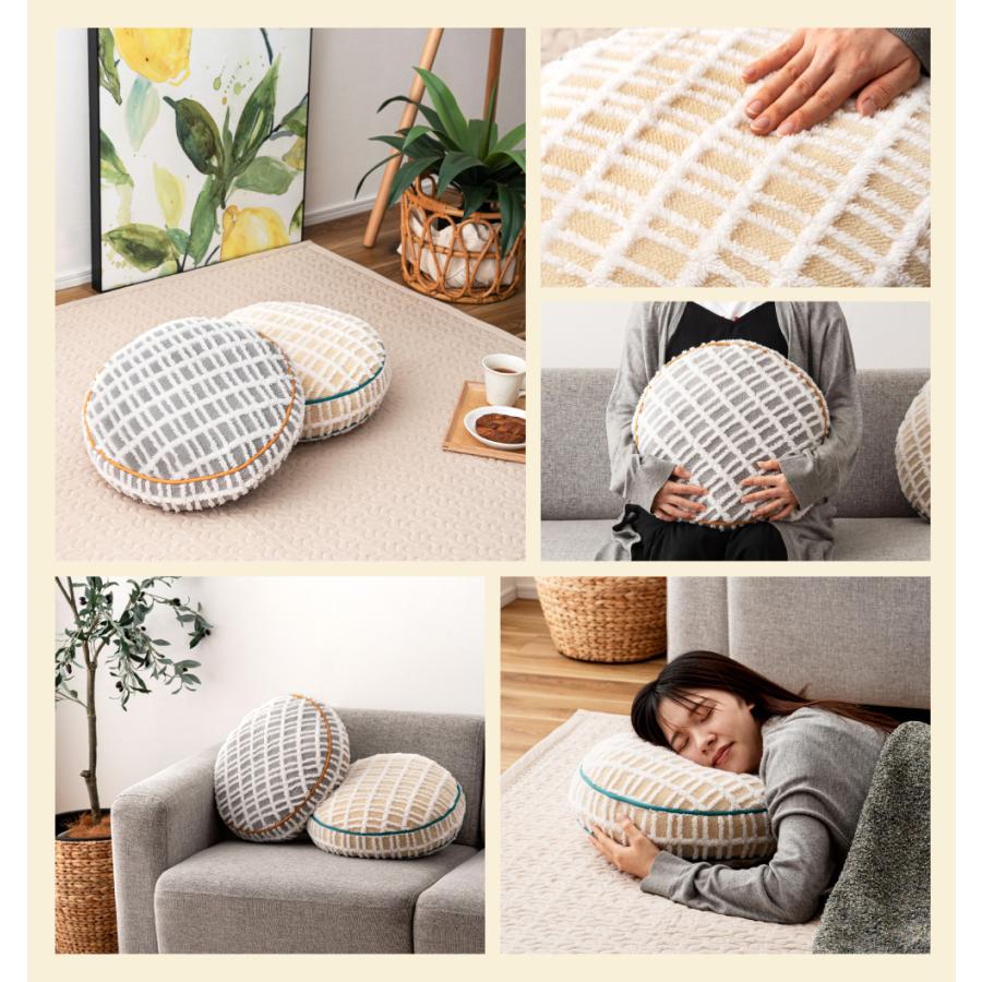 東谷 クッション 丸 34×34 小さめ もちもち 円 ラウンド かわいい