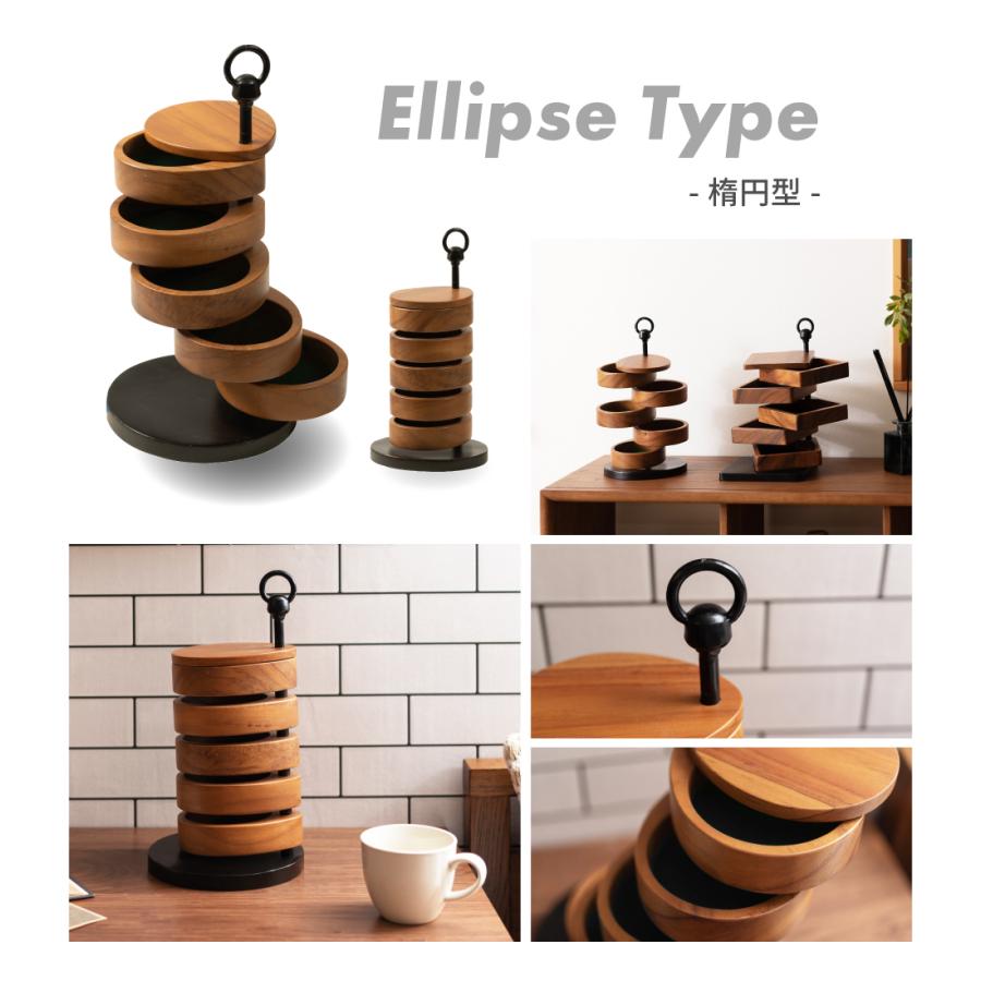 アクセサリーケース ジュエリーケース ピアスケース アクセサリー 収納 木製 大容量 回転式 おしゃれ コンパクト 小物入れ 卓上収納 敬老の日 ギフト プレゼント | 東谷 | 09