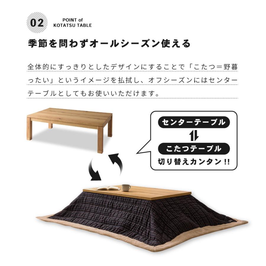 東谷 こたつセット 2点 長方形 おしゃれ 120×75 こたつ テーブル