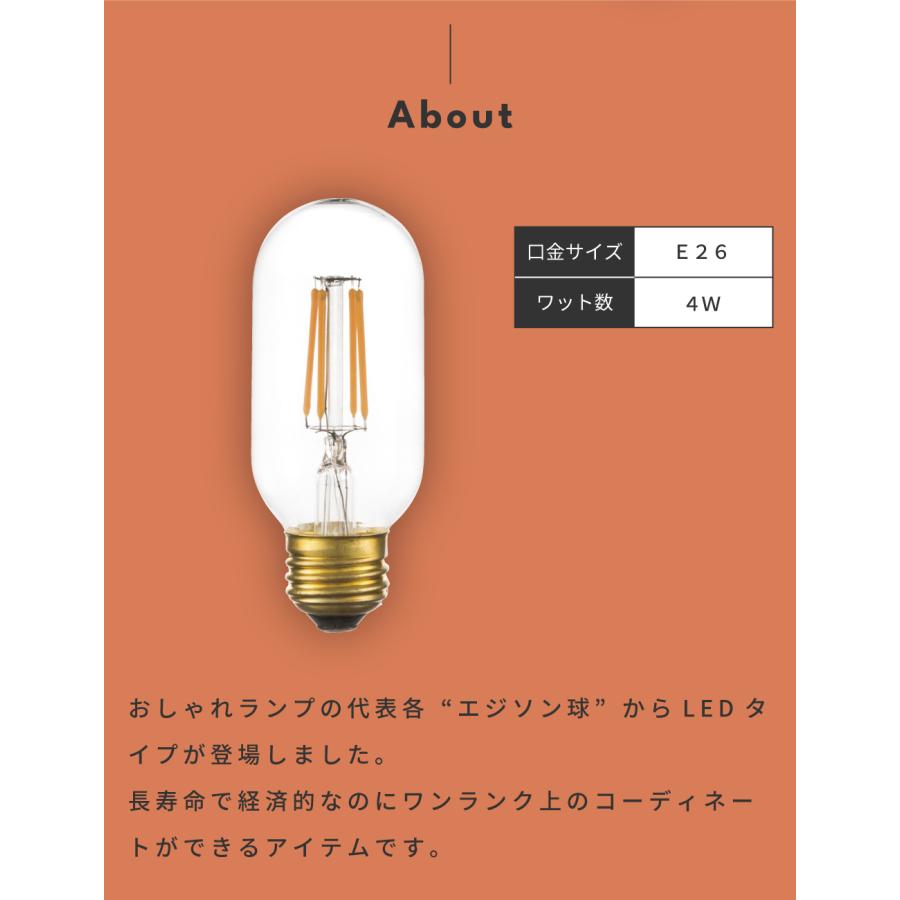 LED電球 E26 26口径 4W 3個セット LED エジソン電球 電球 電球のみ シーリングライト レトロ シンプル おしゃれ ビンテージ インダストリアル | 東谷 | 02