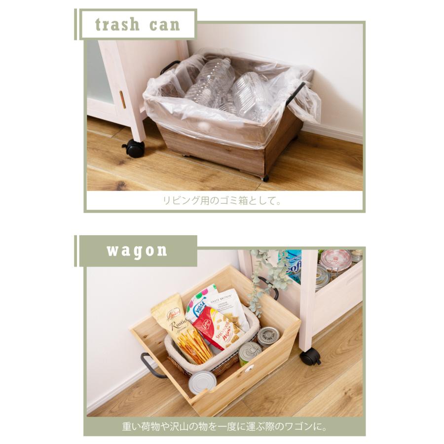 収納ボックス 収納ケース 収納 ボックス ケース キャスター付き 取っ手付き 木箱 木製 積み重ね インテリア 天然木 完成品 おしゃれ ブラウン ナチュラル | 東谷 | 11