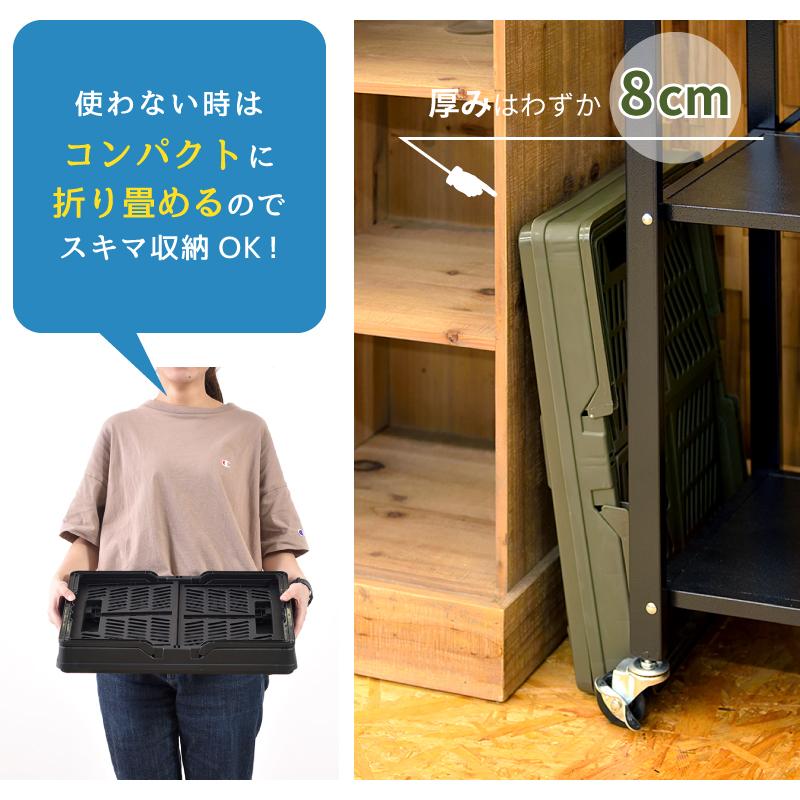 収納ボックス アウトドア カゴ ピクニックバスケット 折りたたみ コンパクト 軽量 ケース キャンプ 買い物 マイカゴ マイバスケット 省スペース スリム 持ち運び | 東谷 | 16