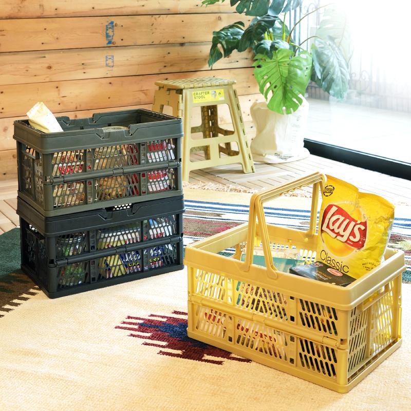 東谷 収納ボックス アウトドア カゴ ピクニックバスケット 折りたたみ