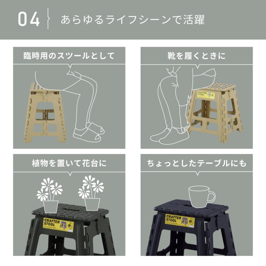 脚立 踏み台 おしゃれ 折りたたみ 持ち運び ステップ台 コンパクト トイレ 子供 アウトドア シンプル 黒 緑 グレー ベージュ 敬老の日 ギフト プレゼント |  | 13