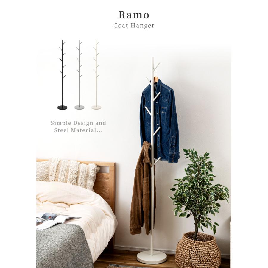 東谷 ポールハンガー スリム ハンガーラック 帽子 コート 鞄 玄関 寝室