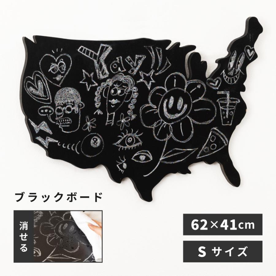 東谷 アートボード おしゃれ 壁掛け ブラックボード 黒板 USA 幅62cm