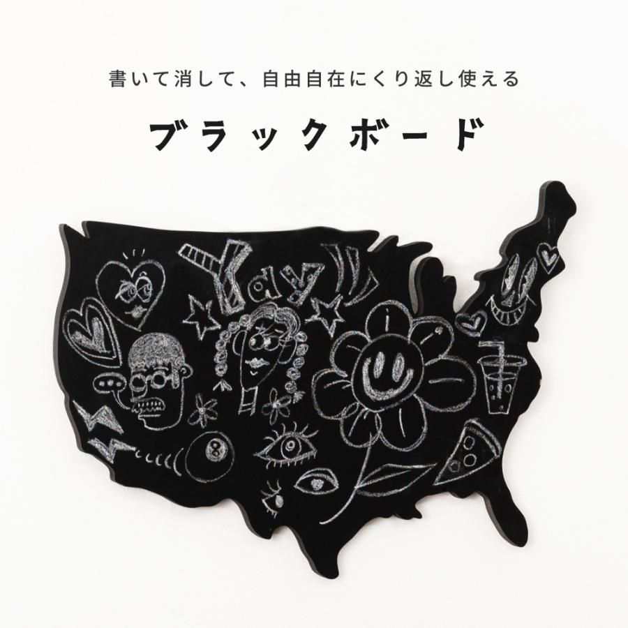 東谷 アートボード おしゃれ 壁掛け ブラックボード 黒板 USA 幅62cm