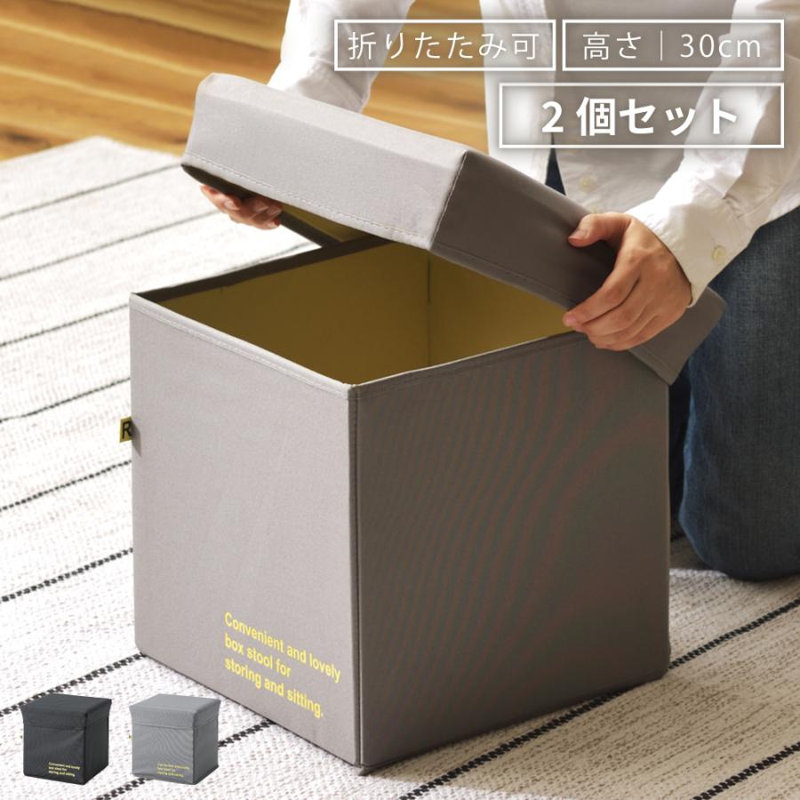 東谷 スツール 収納 2個セット 収納スツールボックス 収納スツール