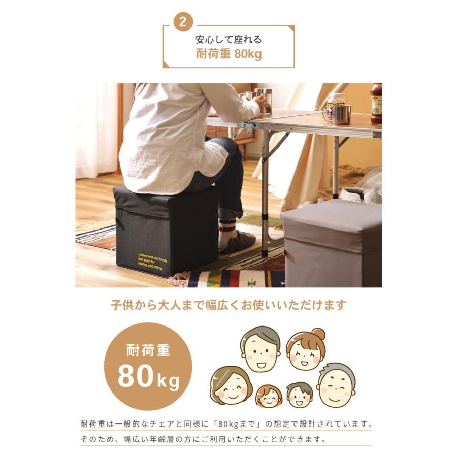 東谷 スツール 収納 2個セット 収納スツールボックス 収納スツール
