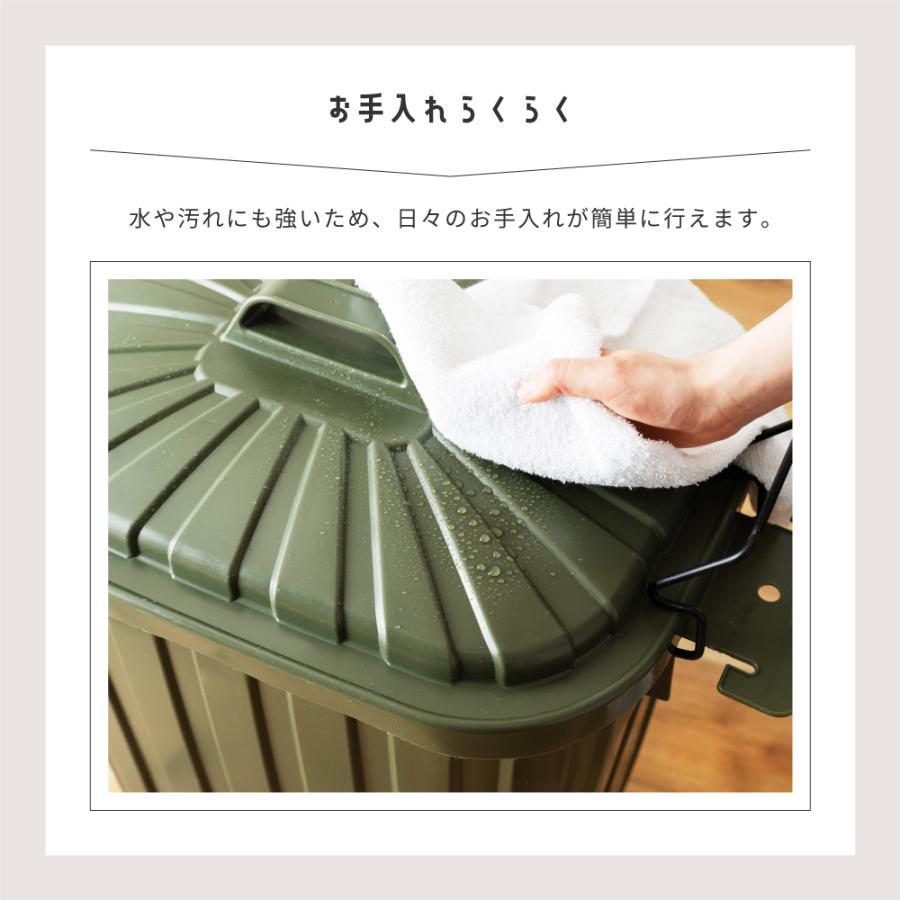 ゴミ箱 60リットル おしゃれ 分別 ごみ箱 屋外 ダストボックス 蓋付き スリム キッチン 60L リビング フタ付き 大きめ ブラック グリーン グレー ベージュ | 東谷 | 07