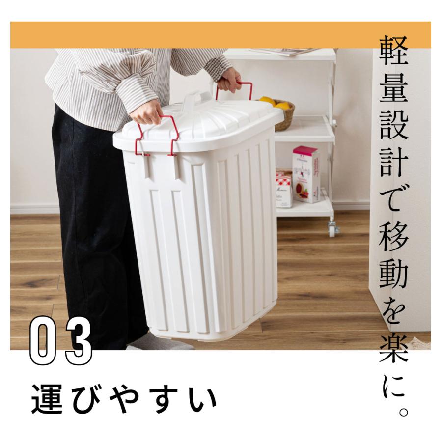 ゴミ箱 60リットル おしゃれ 屋外 分別 キッチン 北欧 フタ付き シンプル ダストボックス 大容量 日本製 国産 頑丈 丈夫 外置き 耐衝撃 ポリエチレン ロック |  | 11