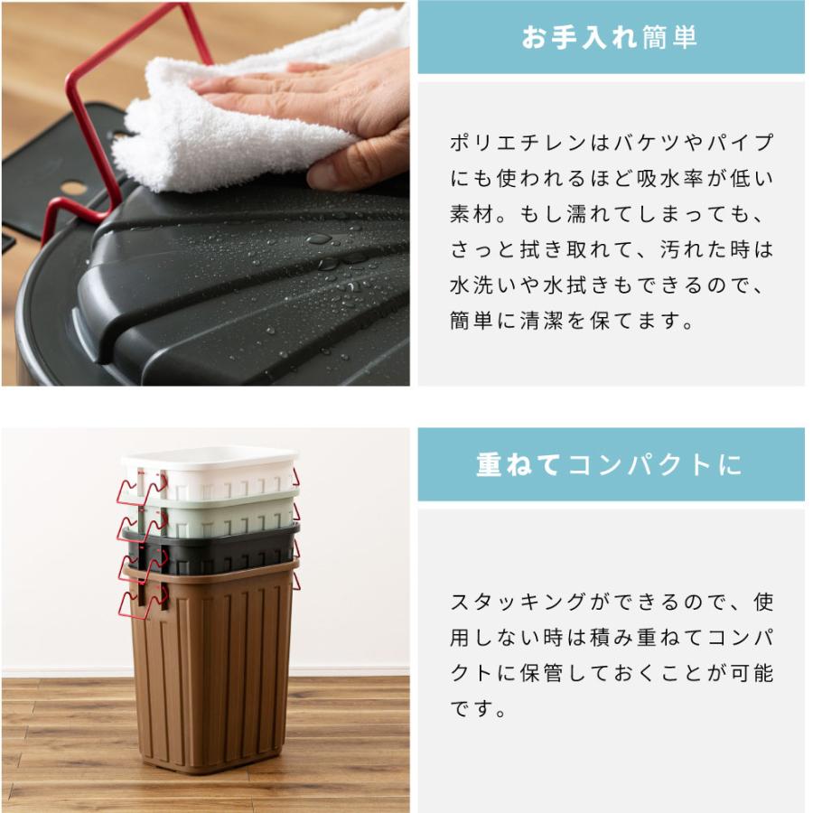 ゴミ箱 60リットル おしゃれ 屋外 分別 キッチン 北欧 フタ付き シンプル ダストボックス 大容量 日本製 国産 頑丈 丈夫 外置き 耐衝撃 ポリエチレン ロック |  | 15