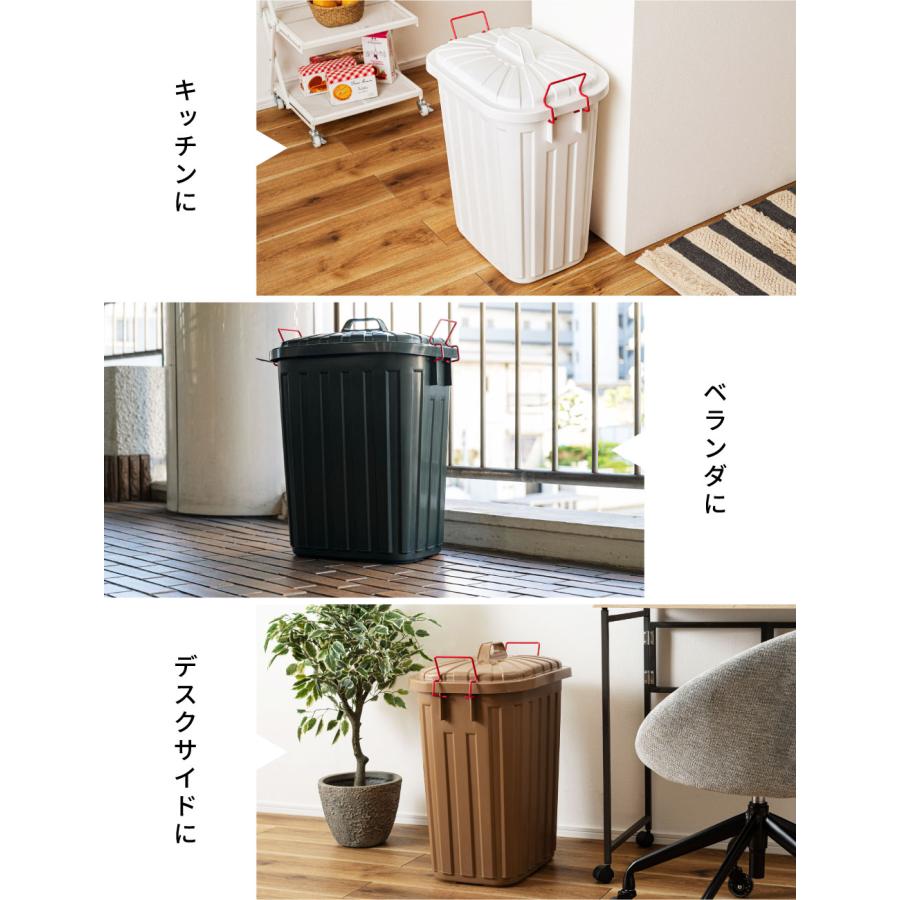 ゴミ箱 60リットル おしゃれ 屋外 分別 キッチン 北欧 フタ付き シンプル ダストボックス 大容量 日本製 国産 頑丈 丈夫 外置き 耐衝撃 ポリエチレン ロック |  | 03