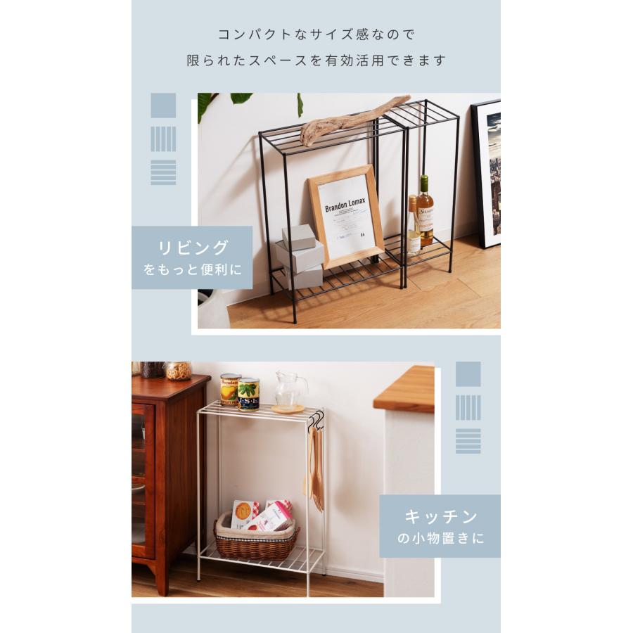 東谷 ラック 2段 スチールラック 棚 オープンラック スタイリッシュ
