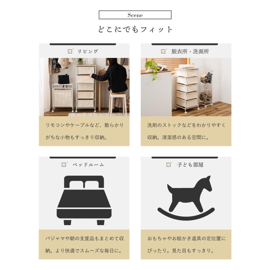 東谷 チェスト 布製 5段 収納 キャンバスチェスト 収納棚 五段 高さ