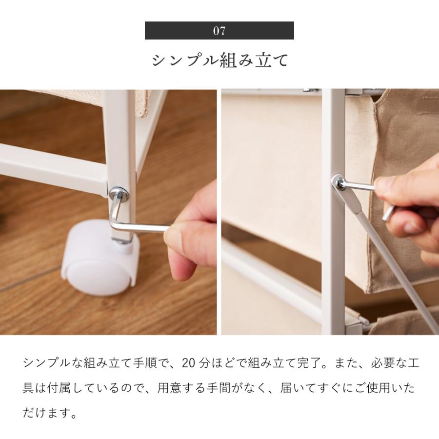 東谷 チェスト 布製 5段 収納 キャンバスチェスト 収納棚 五段 高さ