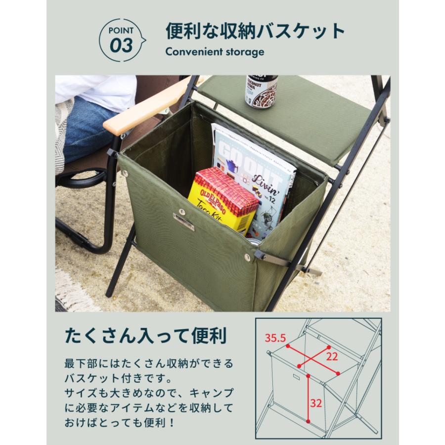 東谷 収納 折りたたみ アウトドア キャンプ レジャー サイドテーブル