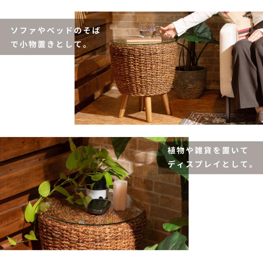 東谷 サイドテーブル 幅40 ディスプレイ 高さ45cm ガラステーブル