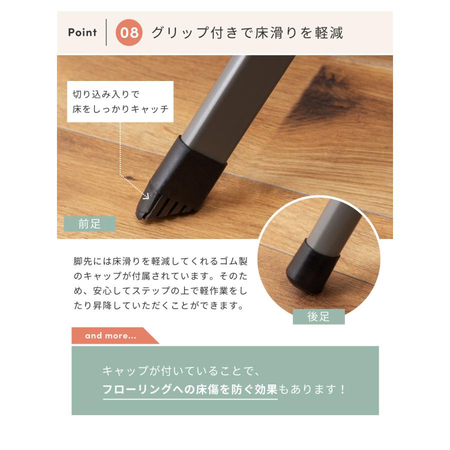 脚立  踏み台 折りたたみ ステップ 足場台 おしゃれ 2段 梯子 ステップ台 軽量 シンプル コンパクト 子供 トイレ 敬老の日 ギフト プレゼント |  | 19