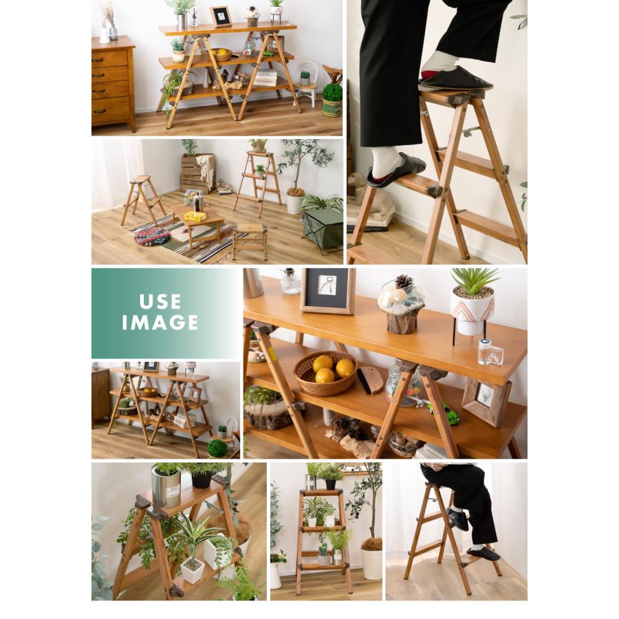 脚立 3段 アルミ おしゃれ 踏み台 軽量 折りたたみ はしご 梯子 ステップ台 コンパクト 木目調 北欧 シンプル ナチュラル 持ち運び 敬老の日 ギフト プレゼント |  | 14