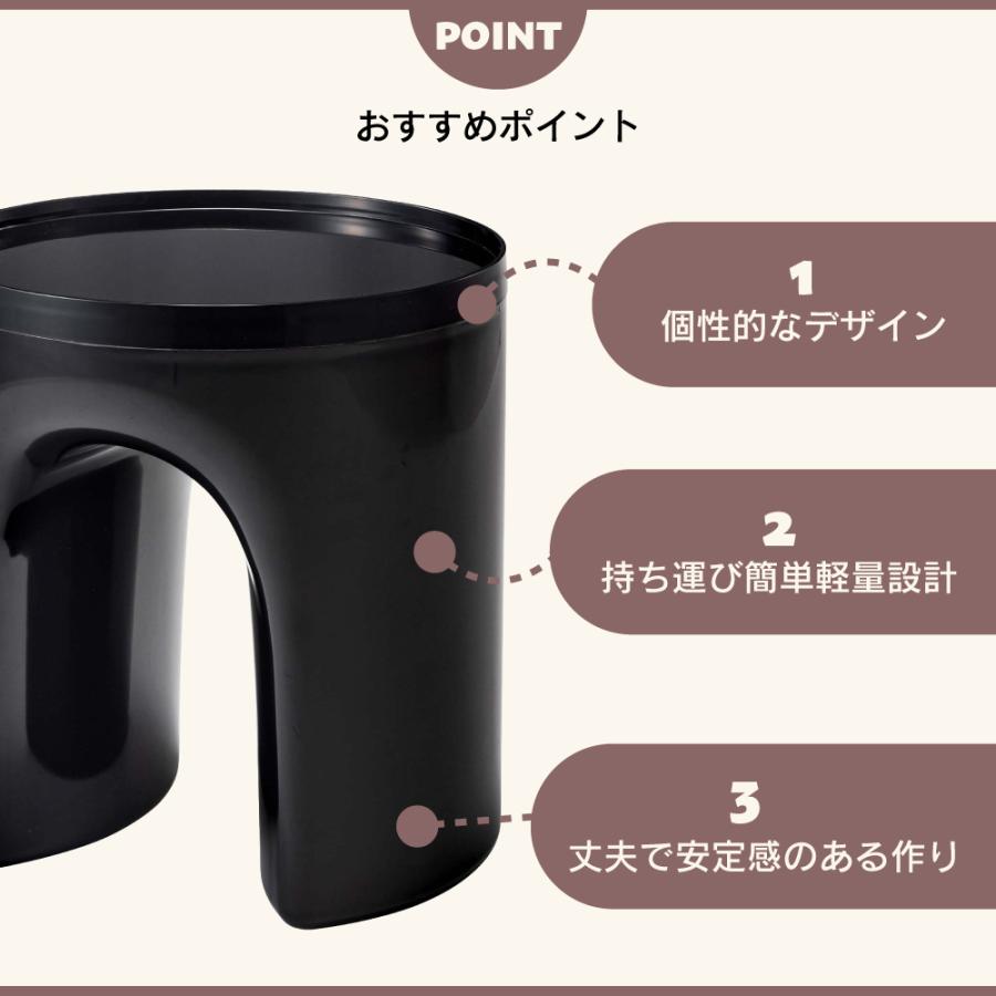 サイドテーブル 丸 直径40 ベッドサイド おしゃれ ソファ ナイトテーブル 机 小さめ 円形 プラスチック 白 簡易テーブル 来客 玄関 ワンルーム 省スペース 台所 | 東谷 | 05
