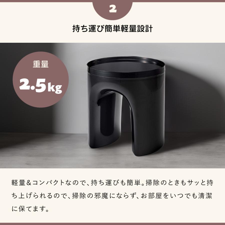 サイドテーブル 丸 直径40 ベッドサイド おしゃれ ソファ ナイトテーブル 机 小さめ 円形 プラスチック 白 簡易テーブル 来客 玄関 ワンルーム 省スペース 台所 | 東谷 | 08