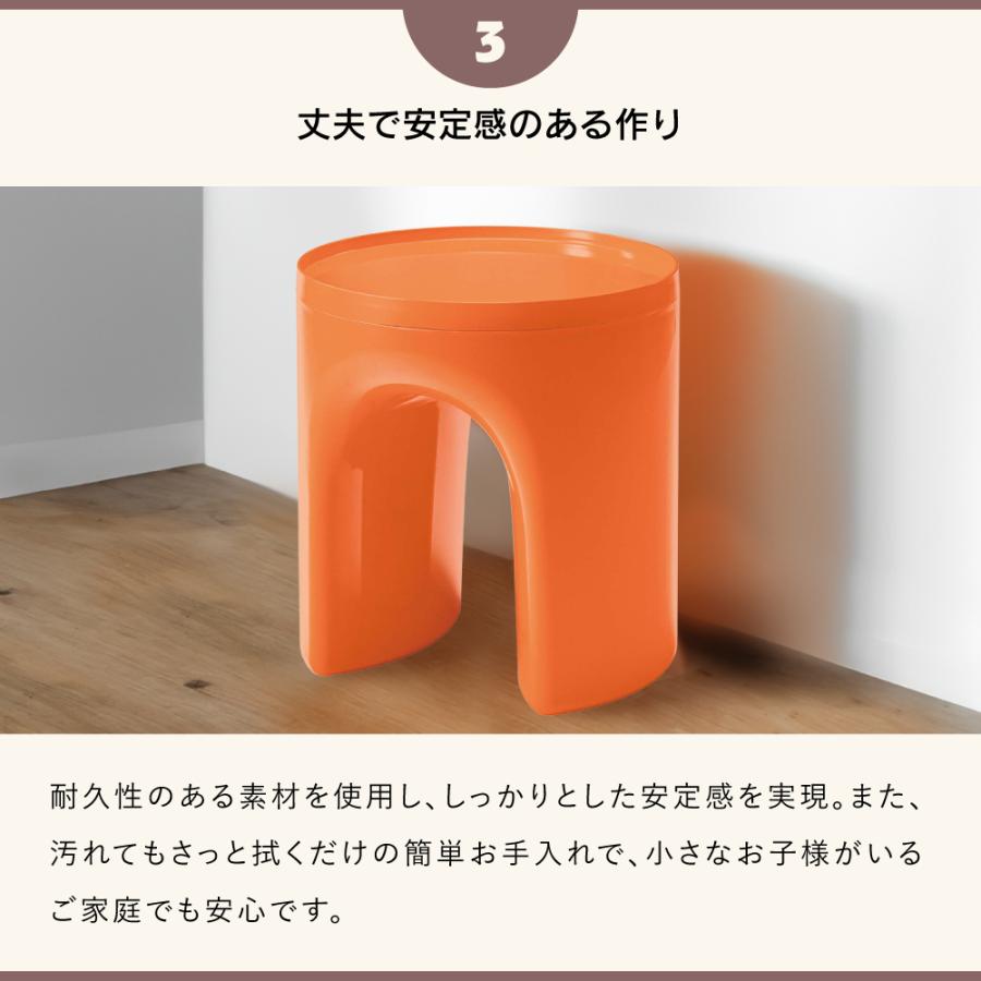 サイドテーブル 丸 直径40 ベッドサイド おしゃれ ソファ ナイトテーブル 机 小さめ 円形 プラスチック 白 簡易テーブル 来客 玄関 ワンルーム 省スペース 台所 | 東谷 | 09