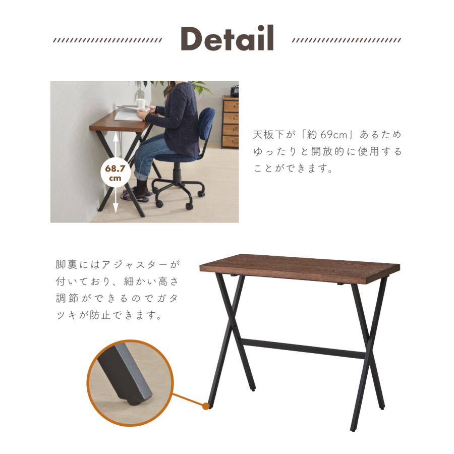 MARTIN デスク幅90cm【美品】【在宅勤務/リモートワーク】 東谷 パソコンデスク 机 幅90 折りたたみ おしゃれ スリム 黒 木製
