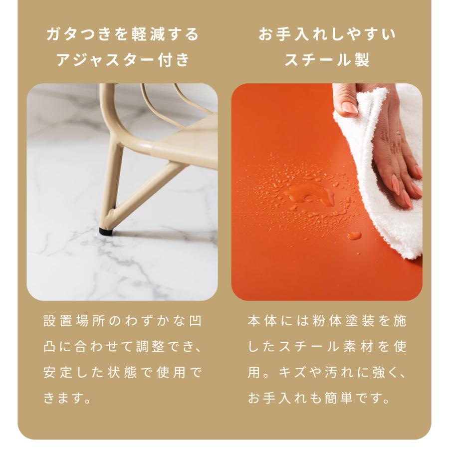 オープンラック 3段 スチール 棚 スタイリッシュ 完成品 幅47.5 ベッドサイド 寝室 玄関 スリム コンパクト 花台 ディスプレイ オレンジ ブルー ベージュ 青 | 東谷 | 10
