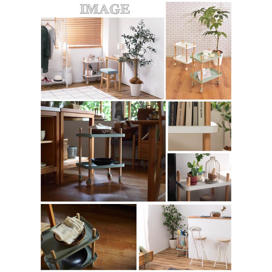 東谷 ワゴン キャスター付き キッチンワゴン 2段 2D マルチワゴン