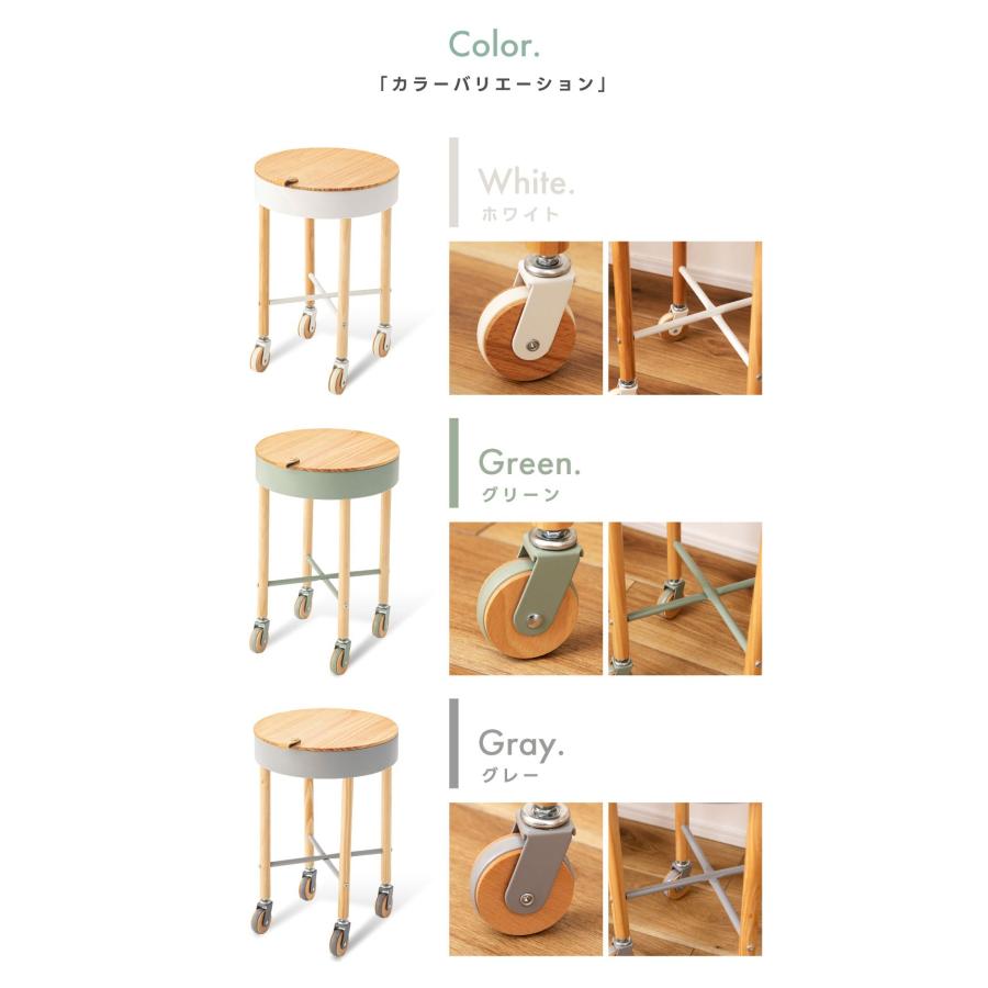 東谷 サイドテーブル ベッドサイドテーブル ナイトテーブル キャスター