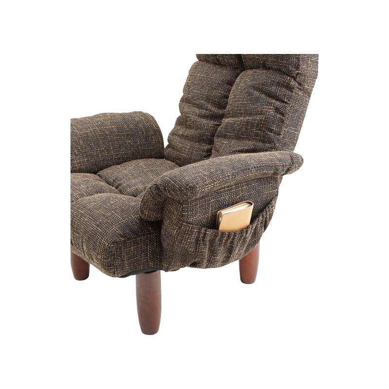 1人掛け チェア 高座椅子 リクライニング ロータイプ RKC-39BR 1人掛け チェア 高座椅子 リクライニング ロータイプ RKC-39BR