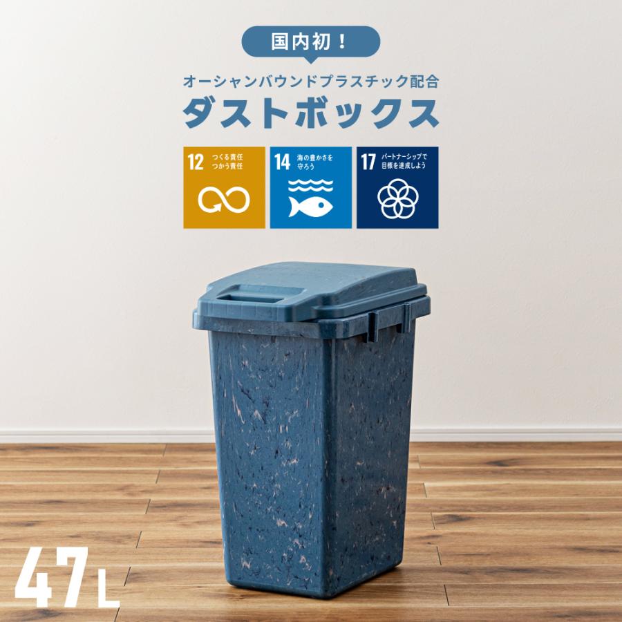 ゴミ箱 屋外 おしゃれ 分別 47リットル 45L対応 蓋つきゴミ箱 匂い漏れ