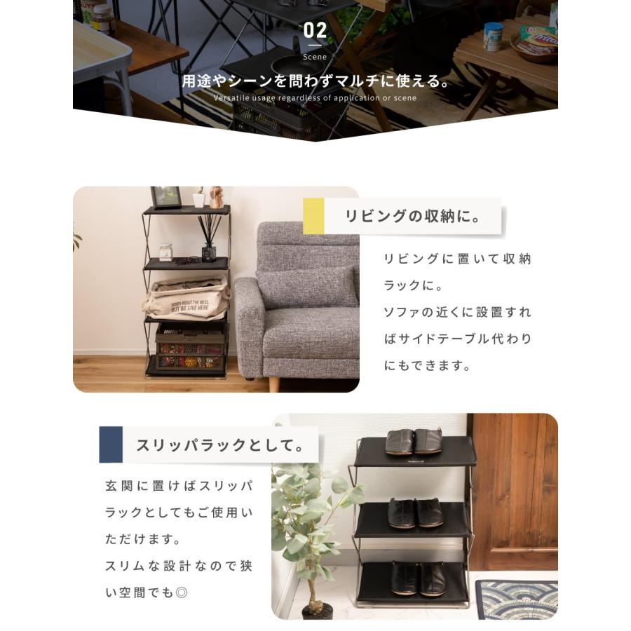 持ち運び 移動簡単 3段 隙間収納 ネイビー オープンラック シェルフ