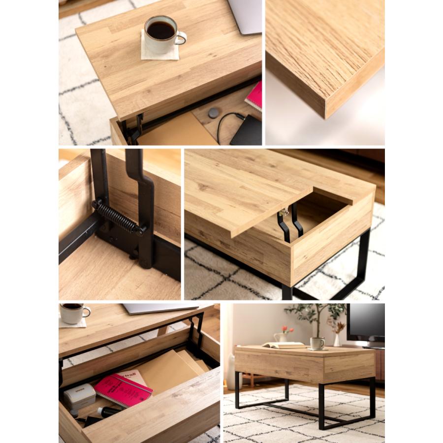 東谷 センターテーブル ローテーブル リビングテーブル 幅90cm 昇降