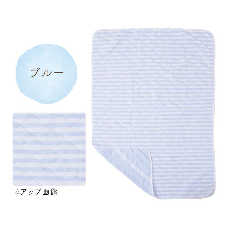 敷パッド 敷きパッド ベビー 赤ちゃん 洗える 70×120 ニット 綿100％ 布団パッド キルト コットン 子ども 子供 幼児 保育園 日本製 ボーダー 洗濯機可 吸湿 |  | 14