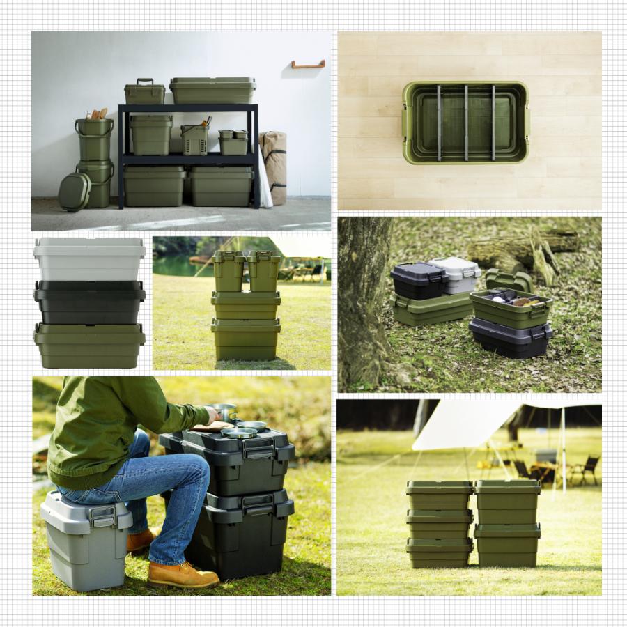 物置きコンテナ　踏み台付き 東谷 収納コンテナ 収納ボックス 積み重ね スタッキング 収納スツール