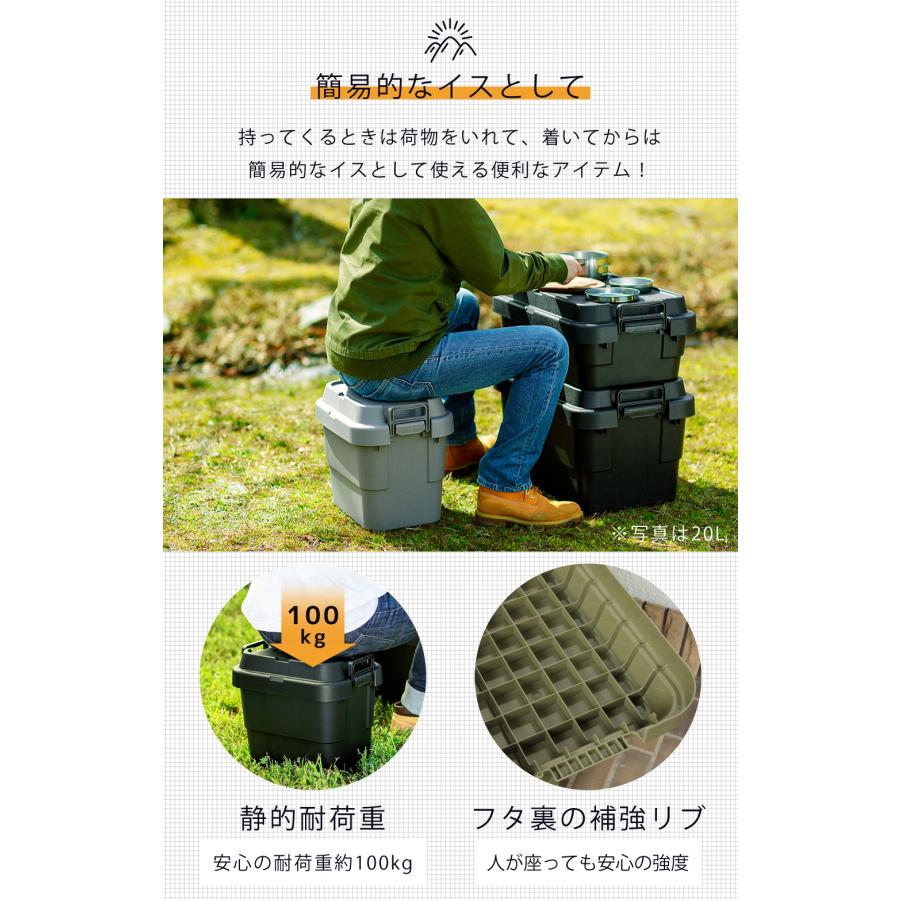 東谷 コンテナボックス 屋外 70L 収納 キャンプ 積み重ね スタッキング